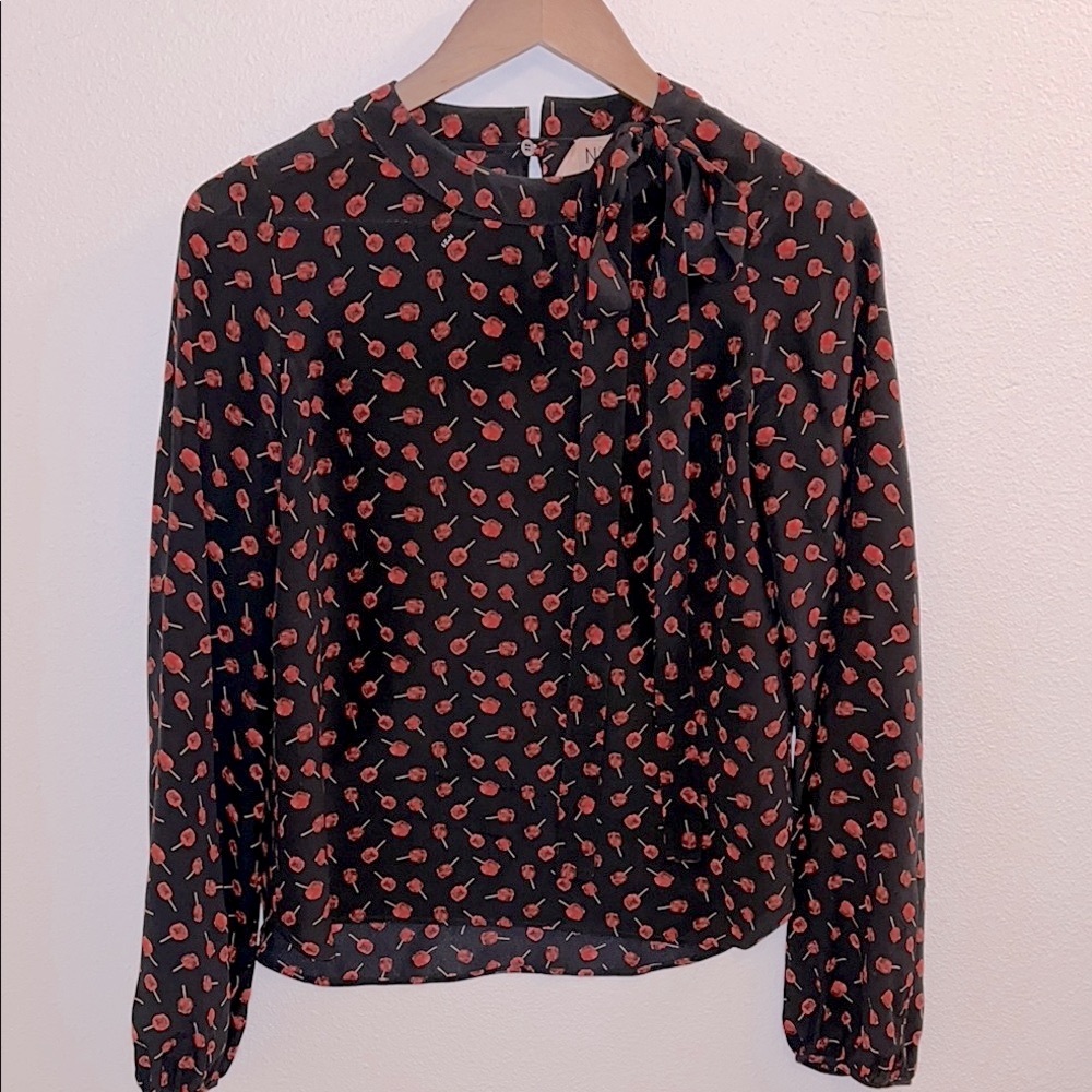 Elegant Silk Blouse with Bow